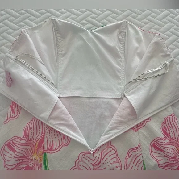 Lilly Pulitzer Angela Resort White Clover Cup Strapless Dress. Size 10 - Picture 7 of 9